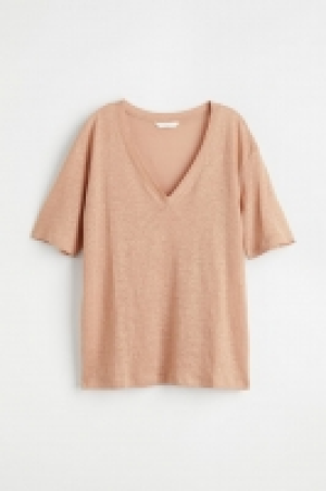 T-Shirt mit V-Neck aus Leinenjersey CHF 16.95
