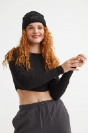 HM  Geripptes Cropped Shirt