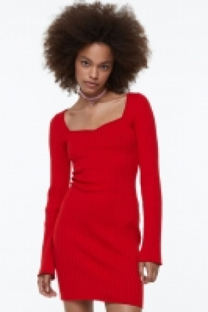 HM  Geripptes Bodycon-Kleid