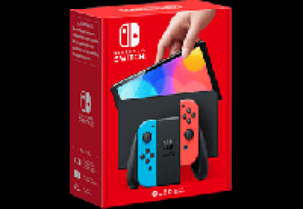 MediaMarkt Nintendo Switch (OLED-Modell) - Spielekonsole - Neon-Blau/Neon-Rot/Schwarz