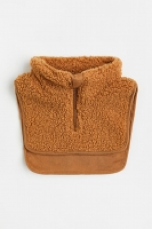 Krageneinsatz aus Teddyfleece mit Zipper