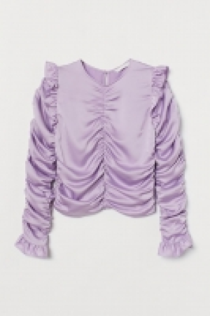 HM  Drapierte Satinbluse
