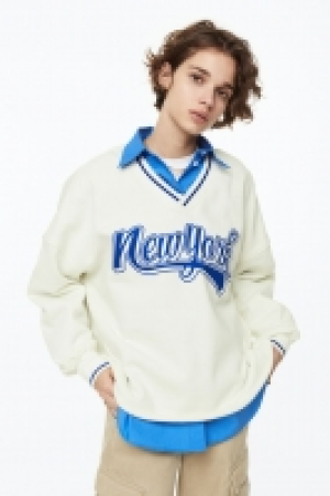 Oversized Sweatshirt mit V-Ausschnitt CHF 9.95
