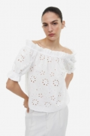 Off-Shoulder-Bluse mit Broderie Anglaise CHF 24.95