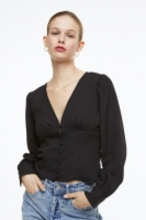 Crêpe-Bluse mit Knopfleiste CHF 18.95