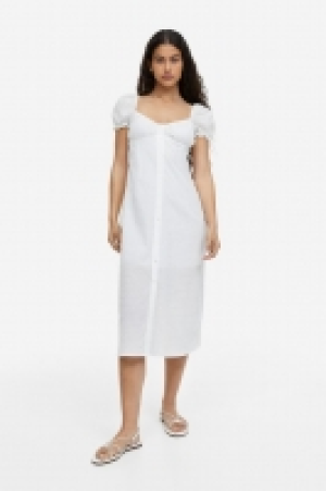 Kleid aus Strukturstoff mit Puffärmeln