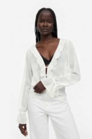 Crêpe-Bluse mit Volants CHF 14.95