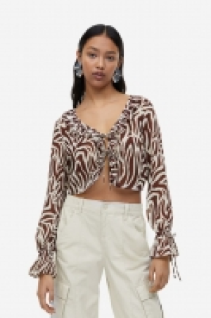 Crêpe-Bluse mit Volants CHF 8.95