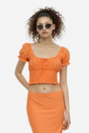 Gesmokte Bluse mit Puffärmeln CHF 4.95