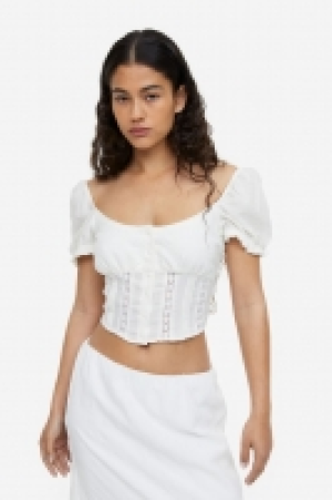 Crêpe-Bluse mit Spitze CHF 14.95