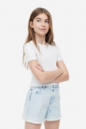 Denimshorts mit hohem Bund Relaxed Fit CHF 19.95