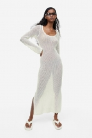 Ajourstrick-Kleid mit Bindedetail
