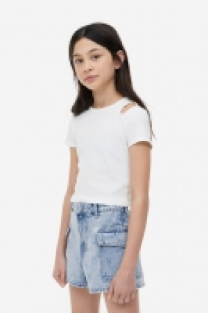 Denimshorts mit hohem Bund Relaxed Fit CHF 8.95