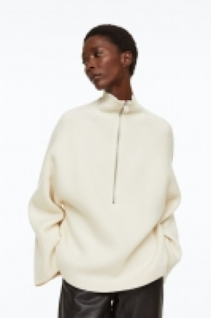 HM  Pullover aus Wollmix mit halbem Reissverschluss