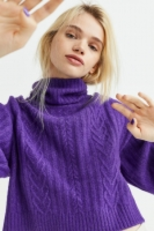 Rollkragenpullover mit Zopfmuster CHF 24.95