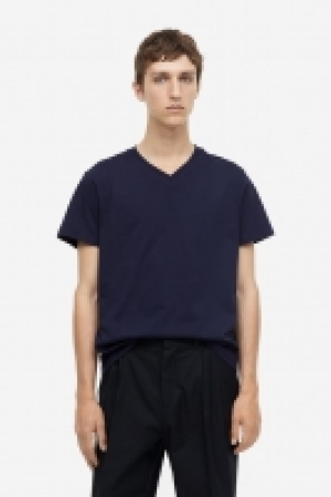 HM  T-Shirt mit V-Ausschnitt Regular Fit