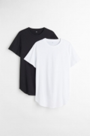 HM  2er-Pack T-Shirts Long Fit