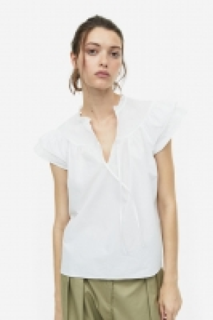 Popeline-Bluse mit Volantärmeln CHF 6.95