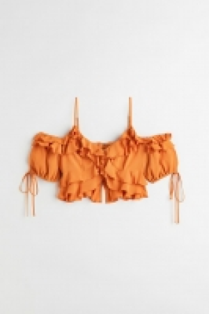 Off-Shoulder-Bluse mit Volant