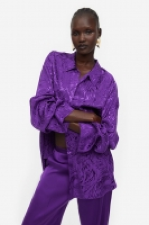 HM  Oversized Bluse aus Jacquardstoff