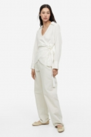 HM  Wickelbluse aus Leinenmix