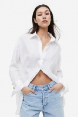 Oversized Leinenbluse
