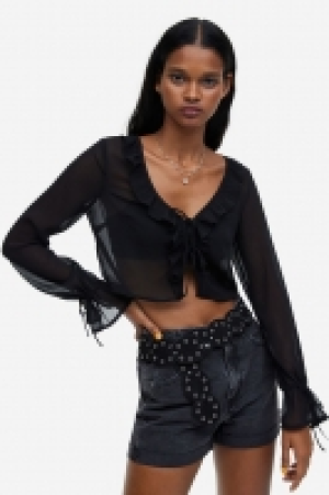 Crêpe-Bluse mit Volants CHF 13.95