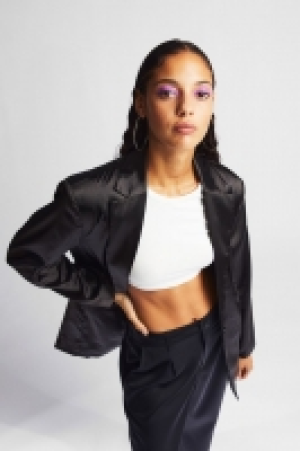 Oversized Blazer aus Twill