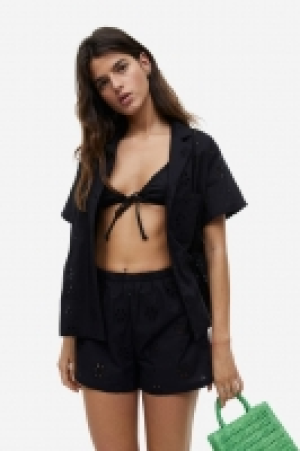 HM  Strandbluse mit Broderie Anglaise