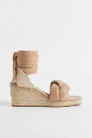 HM  Espadrille-Sandalen aus Leder mit Keilabsatz