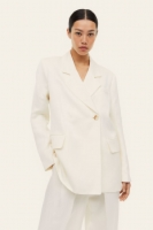 HM  Zweireihiger Blazer aus Leinenmix