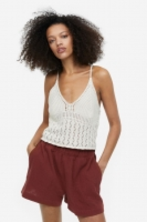HM  Gecrinkelte Baumwollshorts