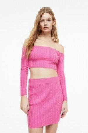 HM  Off-Shoulder-Shirt in Zopfstrick