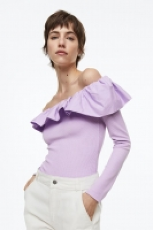 Off-Shoulder-Shirt mit Volant