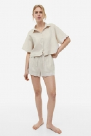 Cropped Leinenbluse