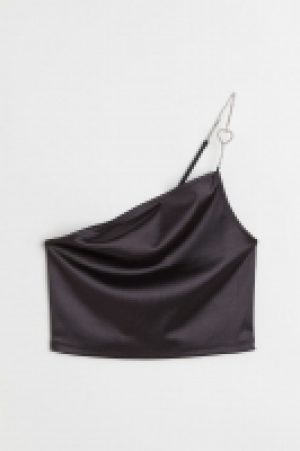 One-Shoulder-Top mit Strassträger