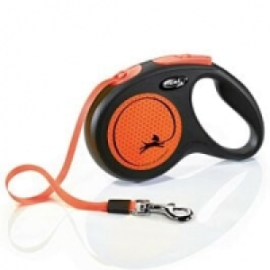 Qualipet  Flexi Rollleine New Neon Gurt Neonorange 5m