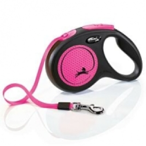 Qualipet  Flexi Rollleine New Neon S Gurt Neonpink 5m