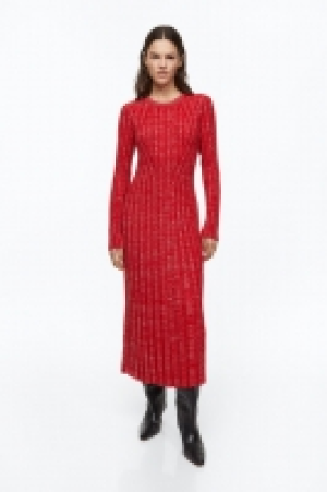 HM  Glitzerndes Kleid in Rippenstrick