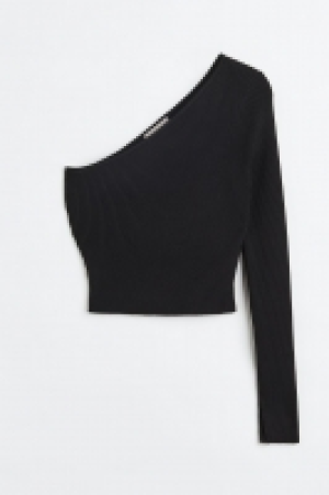 Geripptes One-Shoulder-Shirt CHF 13.95