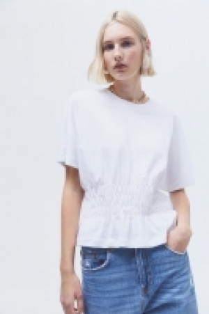 HM  Shirt mit gesmokter Taille