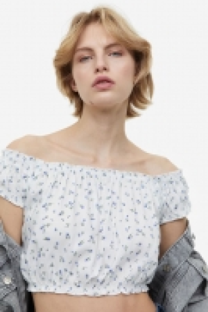 Schulterfreie Bluse mit Volantbesatz CHF 12.95