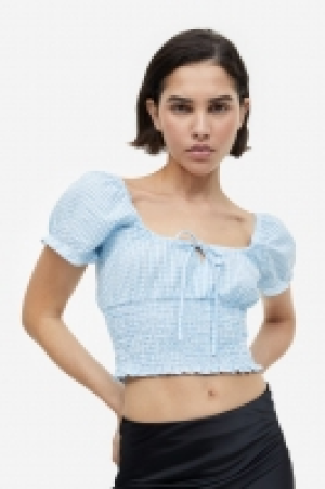 Gesmokte Bluse mit Puffärmeln CHF 12.95