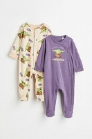 2er-Pack Schlafstrampler mit Print