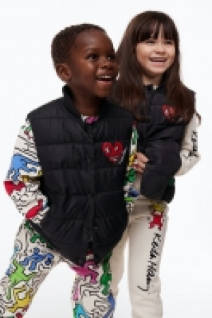 Puffer-Gilet mit Print