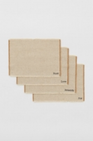 4er-Pack Tischsets aus Jutemix
