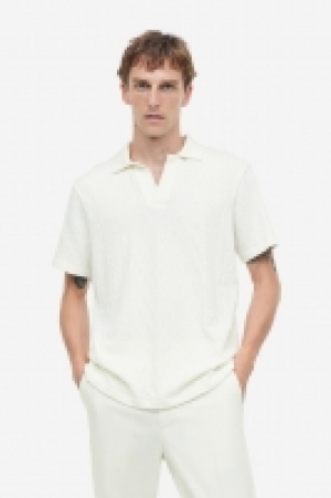 Baumwoll-Poloshirt aus Strukturstrick Regular Fit
