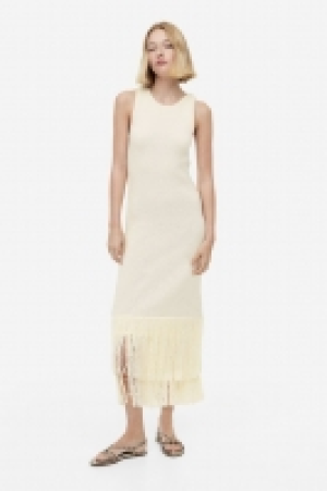 HM  Strickkleid mit Fransenbesatz