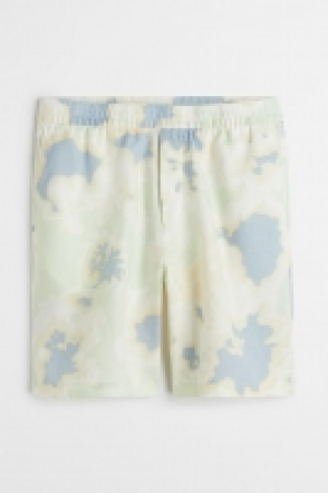 Gemusterte Leinenshorts Relaxed Fit