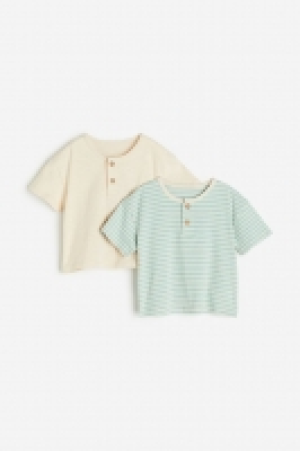 2er-Pack Henleyshirts aus Baumwolle
